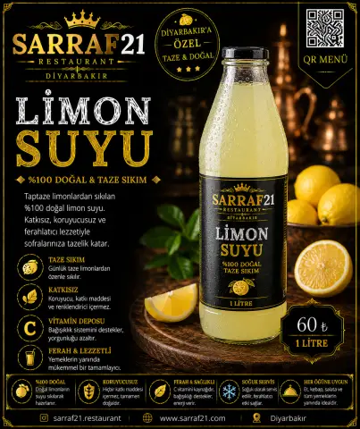 LİMON SUYU - Sarraf21 Diyarbakır menü
