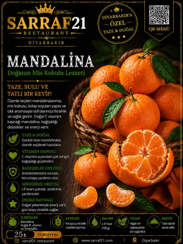 MANDALİNA - Sarraf21 Diyarbakır menü