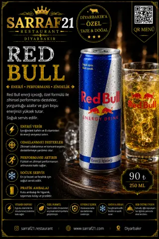 RED BULL - Sarraf21 Diyarbakır menü