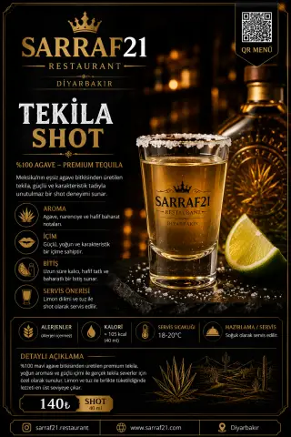 TEKİLA SHOT - Sarraf21 Diyarbakır menü